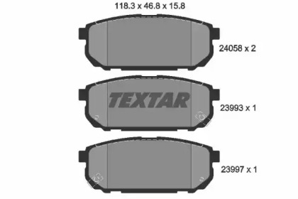 Комплект тормозных колодок TEXTAR 2405801