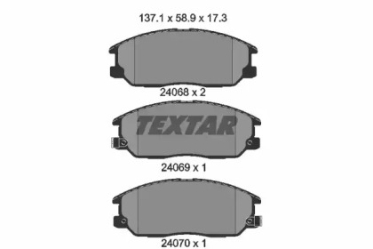 Комплект тормозных колодок TEXTAR 2406801