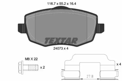 Комплект тормозных колодок TEXTAR 2407301