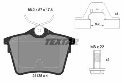 Комплект тормозных колодок TEXTAR 2413501