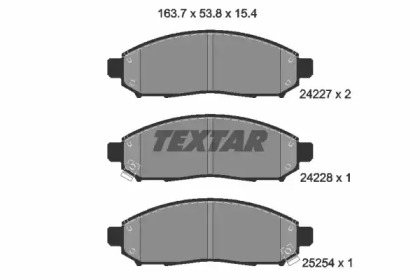 Комплект тормозных колодок TEXTAR 2422704