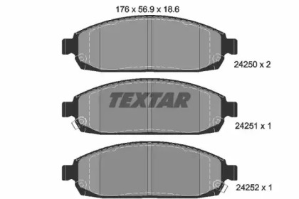 Комплект тормозных колодок TEXTAR 2425001