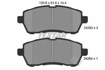 Комплект тормозных колодок TEXTAR 2428314