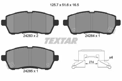 Комплект тормозных колодок TEXTAR 2428303