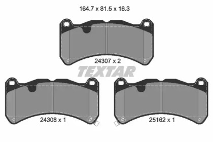 Комплект тормозных колодок TEXTAR 2430701
