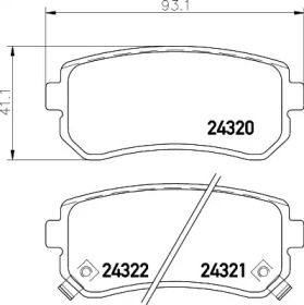 Комплект тормозных колодок TEXTAR 2432004