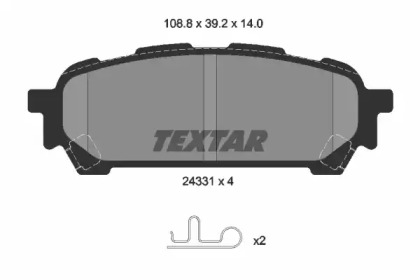 Комплект тормозных колодок TEXTAR 2433101