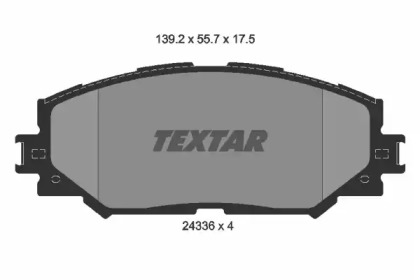 Комплект тормозных колодок TEXTAR 2433601