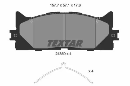 Комплект тормозных колодок TEXTAR 2435001