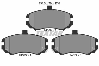 Комплект тормозных колодок TEXTAR 2436901