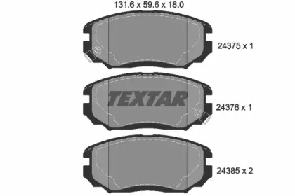 Комплект тормозных колодок TEXTAR 2437501