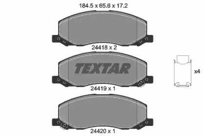 Комплект тормозных колодок TEXTAR 2441801