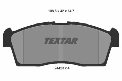 Комплект тормозных колодок TEXTAR 2442301