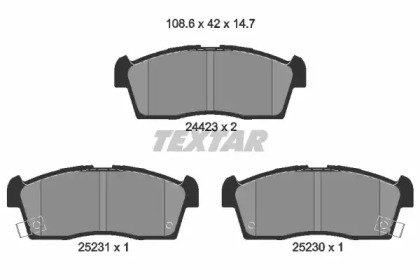 Комплект тормозных колодок TEXTAR 2442302