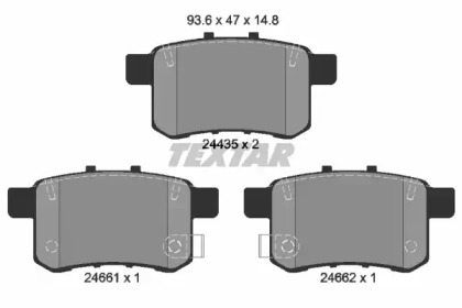 Комплект тормозных колодок TEXTAR 2443501