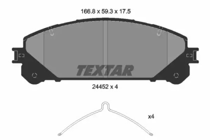 Комплект тормозных колодок TEXTAR 2445201