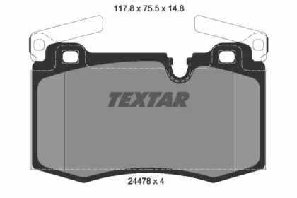 Комплект тормозных колодок TEXTAR 2447801