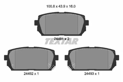 Комплект тормозных колодок TEXTAR 2449101