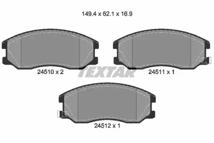 Комплект тормозных колодок TEXTAR 2451001