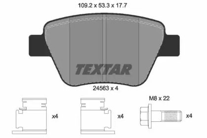 Комплект тормозных колодок TEXTAR 2456301