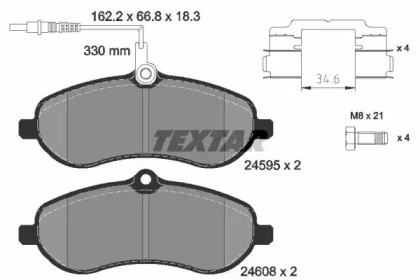 Комплект тормозных колодок TEXTAR 2459501