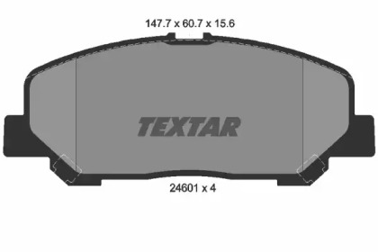 Комплект тормозных колодок TEXTAR 2460101