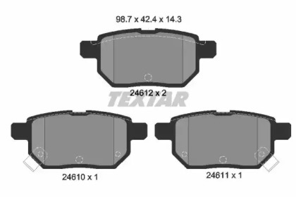 Комплект тормозных колодок TEXTAR 2461001