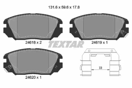 Комплект тормозных колодок TEXTAR 2461801