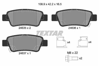 Комплект тормозных колодок TEXTAR 2463501