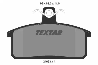 Комплект тормозных колодок TEXTAR 2466301