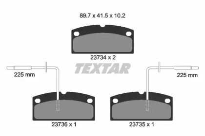 Комплект тормозных колодок TEXTAR 2473401