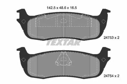 Комплект тормозных колодок TEXTAR 2475301