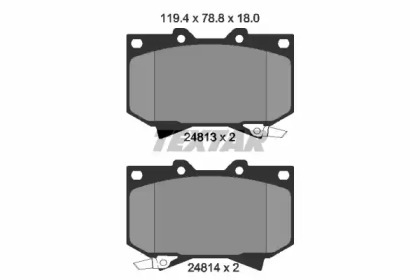 Комплект тормозных колодок TEXTAR 2481301