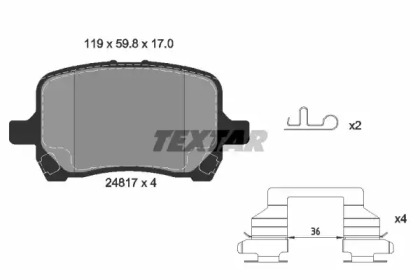 Комплект тормозных колодок TEXTAR 2481701