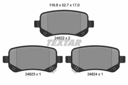 Комплект тормозных колодок TEXTAR 2482201