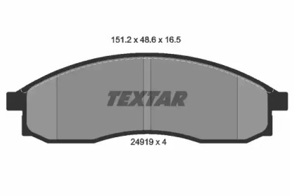 Комплект тормозных колодок TEXTAR 2491901