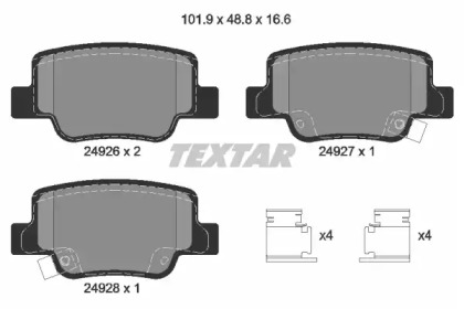 Комплект тормозных колодок TEXTAR 2492601