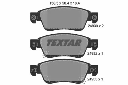 Комплект тормозных колодок TEXTAR 2493001