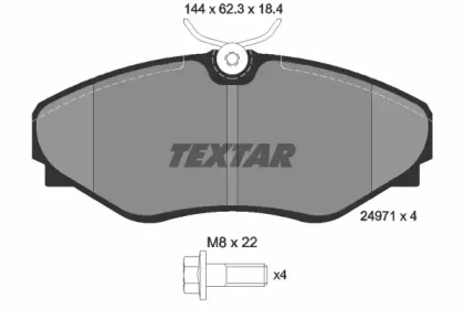 Комплект тормозных колодок TEXTAR 2497101