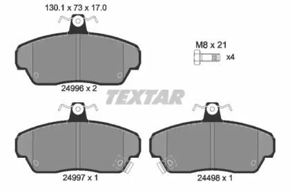 Комплект тормозных колодок TEXTAR 2499601