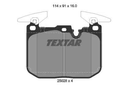 Комплект тормозных колодок TEXTAR 2502807