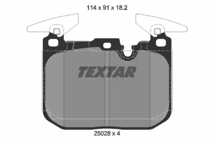 Комплект тормозных колодок TEXTAR 2502801