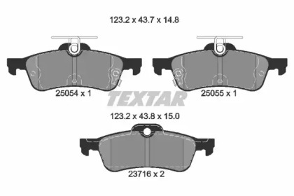 Комплект тормозных колодок TEXTAR 2505401