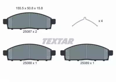 Комплект тормозных колодок TEXTAR 2508703