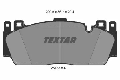 Комплект тормозных колодок TEXTAR 2513301