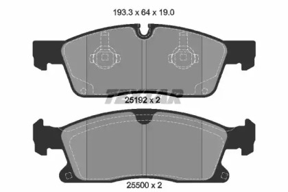 Комплект тормозных колодок TEXTAR 2519201