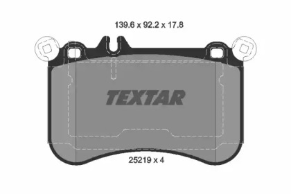 Комплект тормозных колодок TEXTAR 2521902