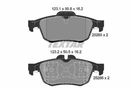 Комплект тормозных колодок TEXTAR 2526501