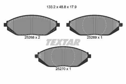 Комплект тормозных колодок TEXTAR 2526801