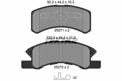 Комплект тормозных колодок TEXTAR 2527101